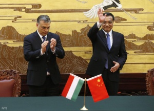 Prime Minister Viktor Orbán and Premier Li Keqiang at a meeting in Beijing. 