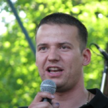 64 Counties Youth Movement President Lászó Toroczkai speaks at annual Treaty of Trianon protest (6/13/2009).