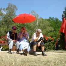 Elderly participants at ceremony marking the anniversary of the death of longtime Hungarian Socialist Workers' Party General Secretary János Kádár (7/7/2007).