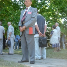 Participant at ceremony marking anniversary of the death of longtime Hungarian Socialist Workers' Party General Secretary János Kádár (7/7/2007).